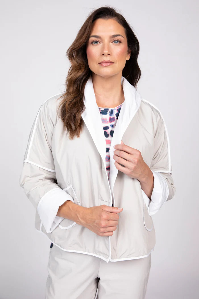 Reversible Taffeta Shawl Jacket