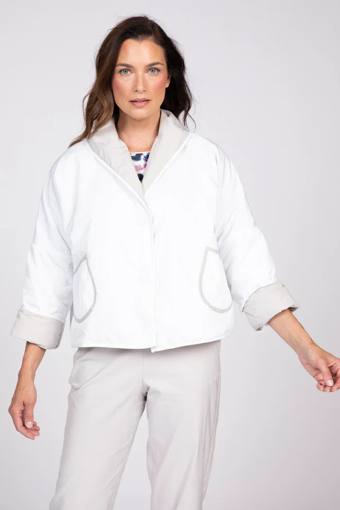 Reversible Taffeta Shawl Jacket