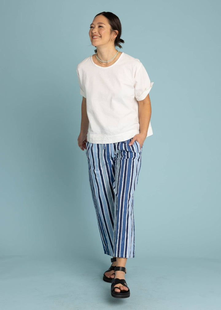 Mare Boxy Cropped Shirt - Linen White
