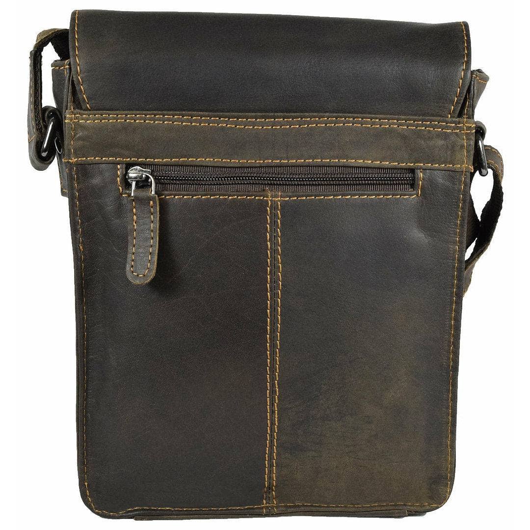 Leather Shoulder Bag Brown - Toronto