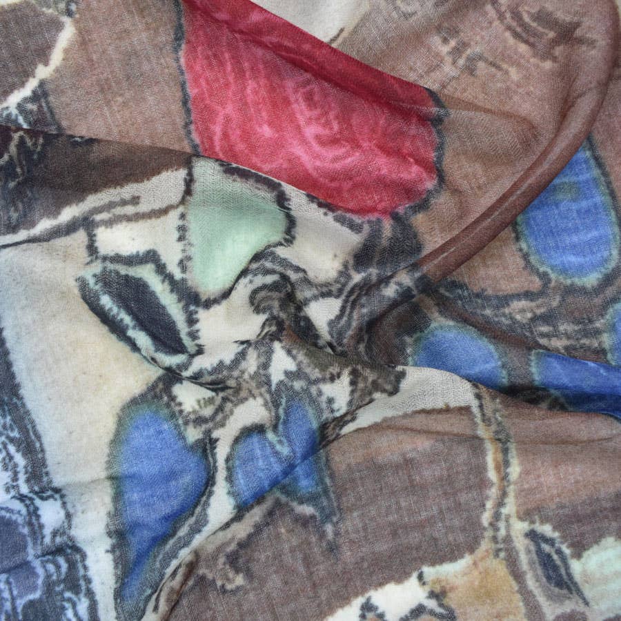 Atkinson Abstract Floral Scarf