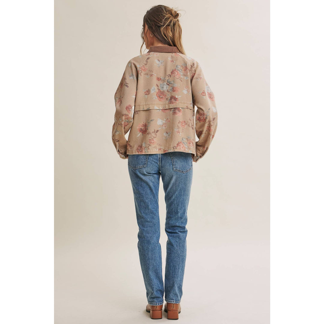 Wild Rose Afternoon Vintage Garment Washed Twill Jacket