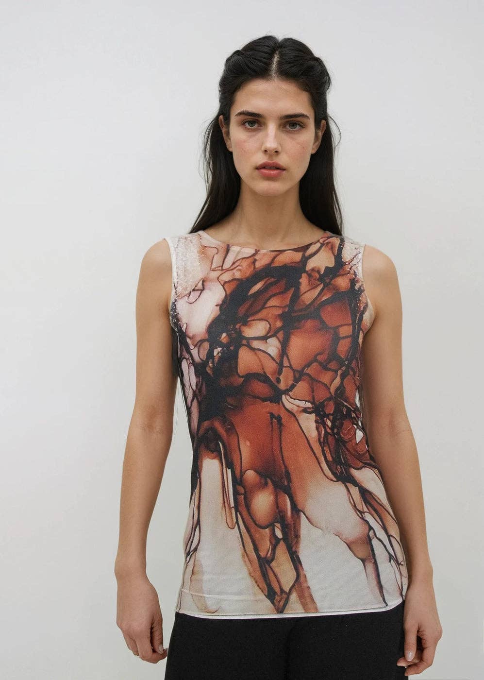 Florence Double Sheer Tank Top - Prints