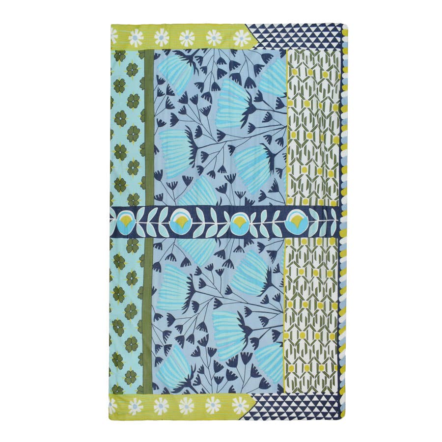 Hipster Retro Mixed Motif Scarf: Gray