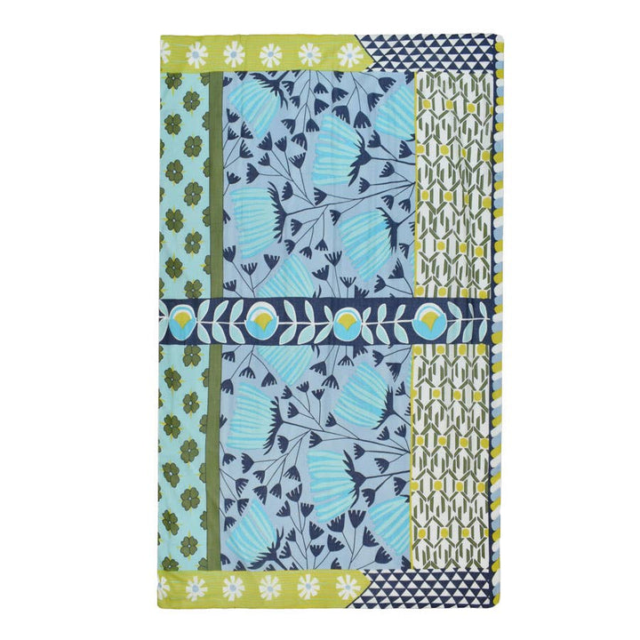 Hipster Retro Mixed Motif Scarf: Gray