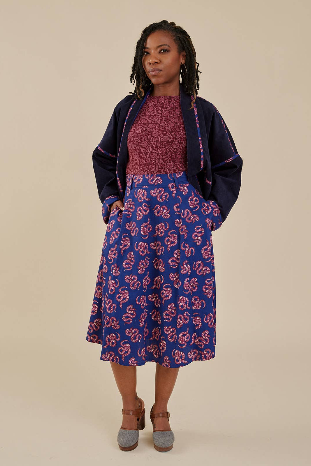 Emma Skirt Rosy Snakes