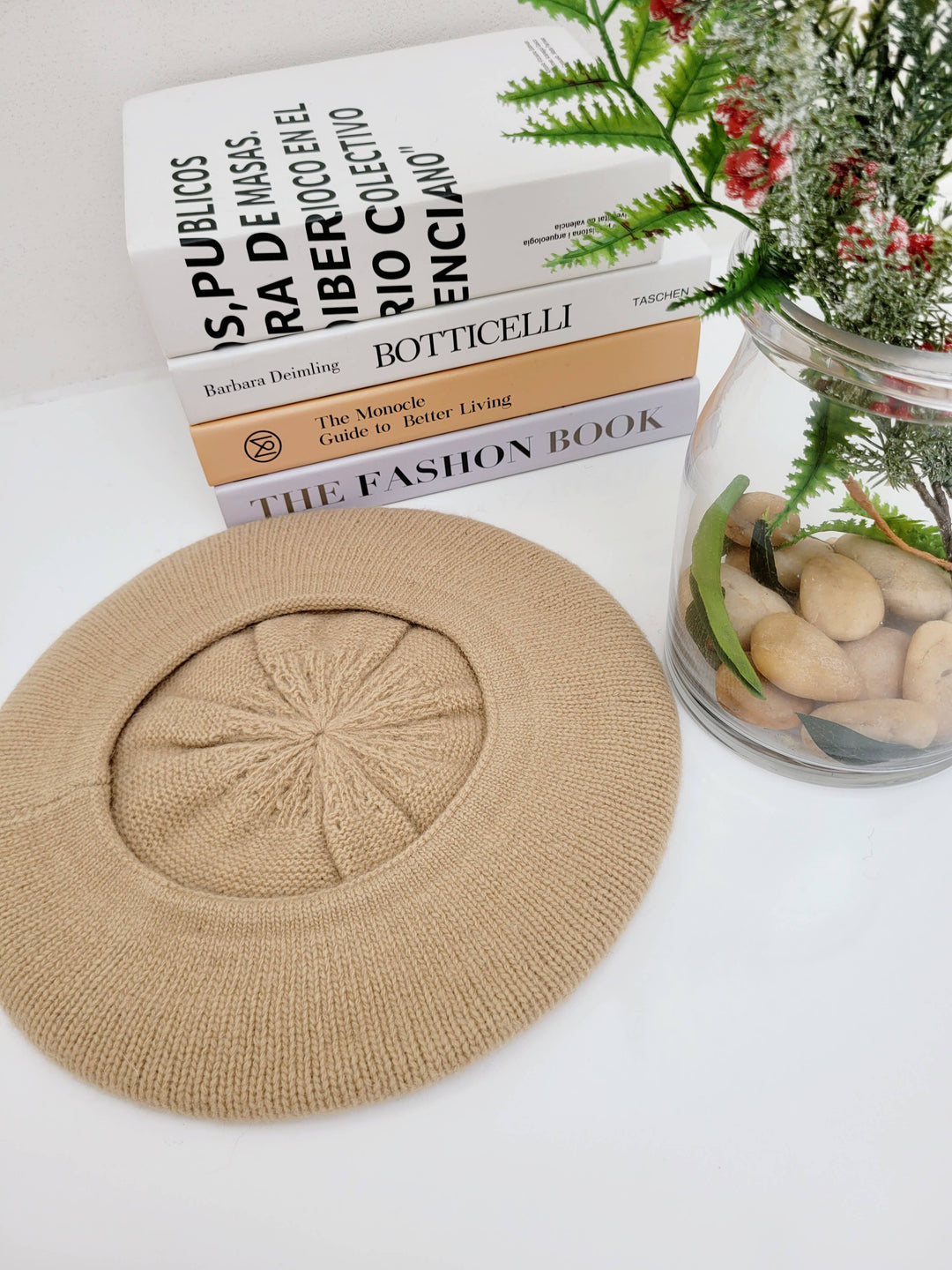 100%  Solid Wool French Beret