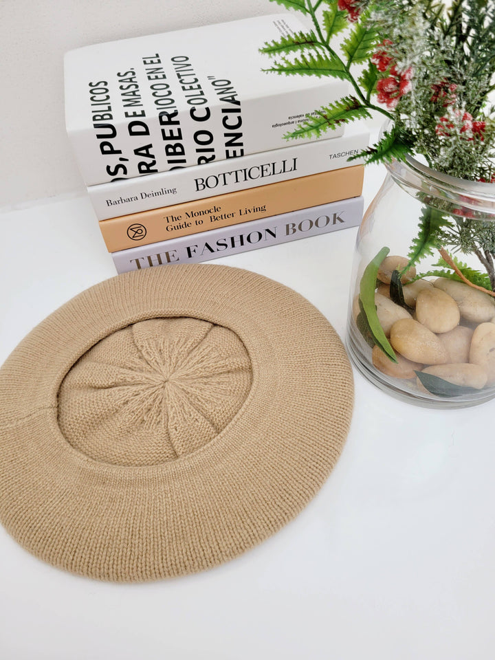 100%  Solid Wool French Beret