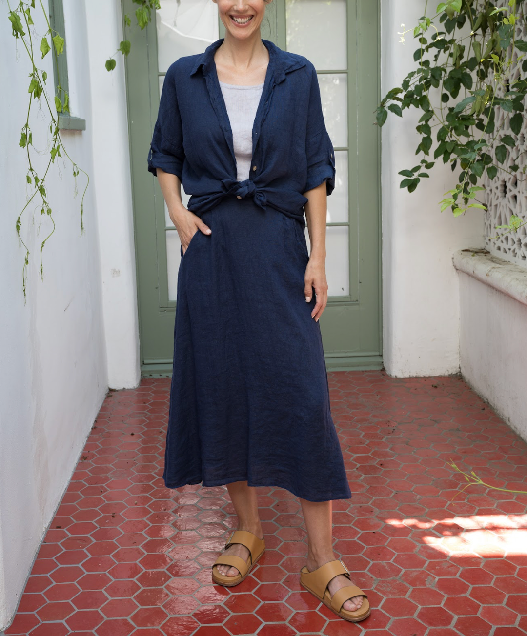 Linen Long Skirt