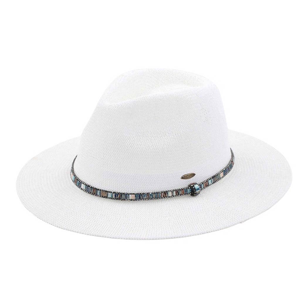 Multi-Colored Thread with Beaded Panama Hat