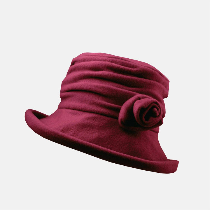 Cozy Fleece Hat with Detachable Flower