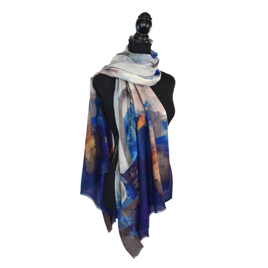Malinda Abstract Art Scarf Shawl