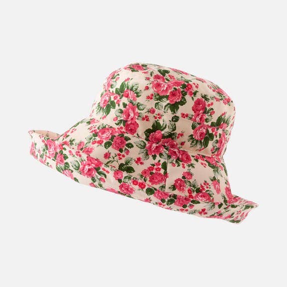 Large Brim Cotton Floral Hat