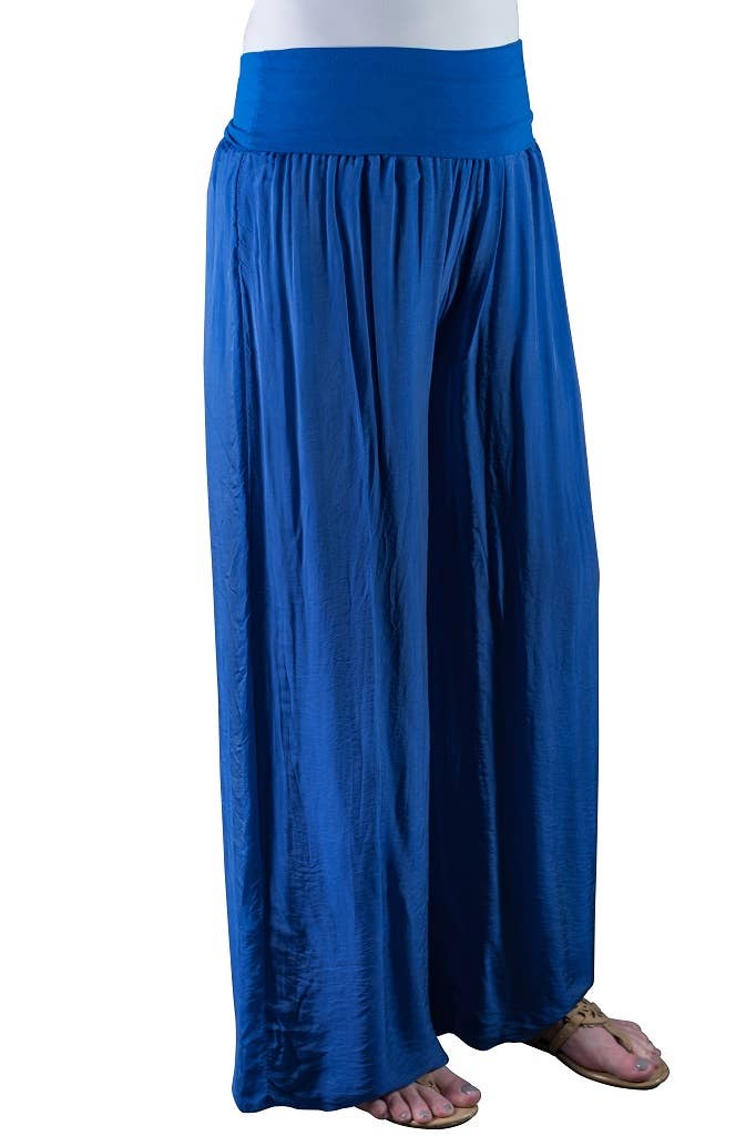 Mercedes Foldover Waist Silk Pant