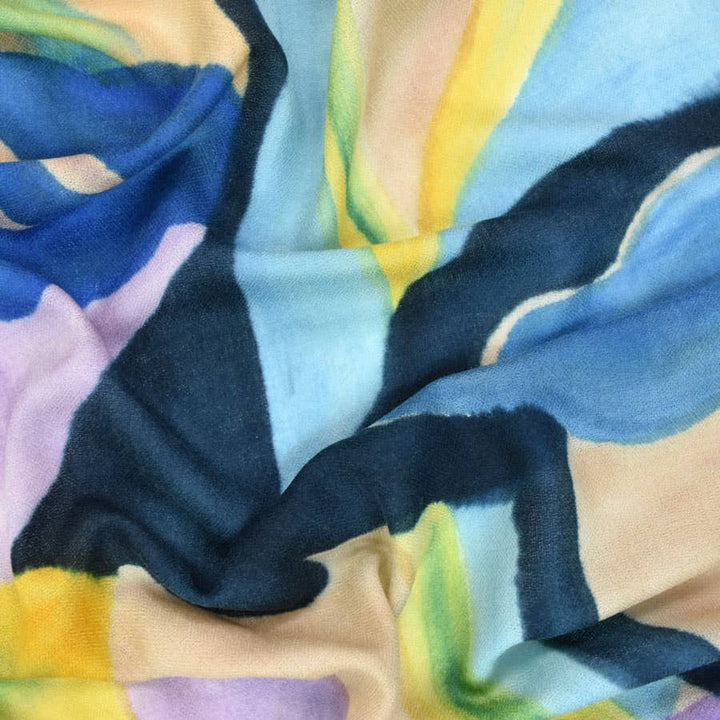 Bertolet Hand Painted Abstract Floral Scarf