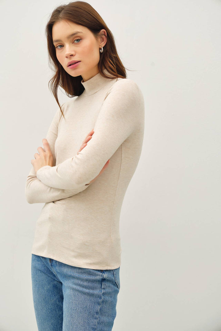 Turtleneck Knit Top