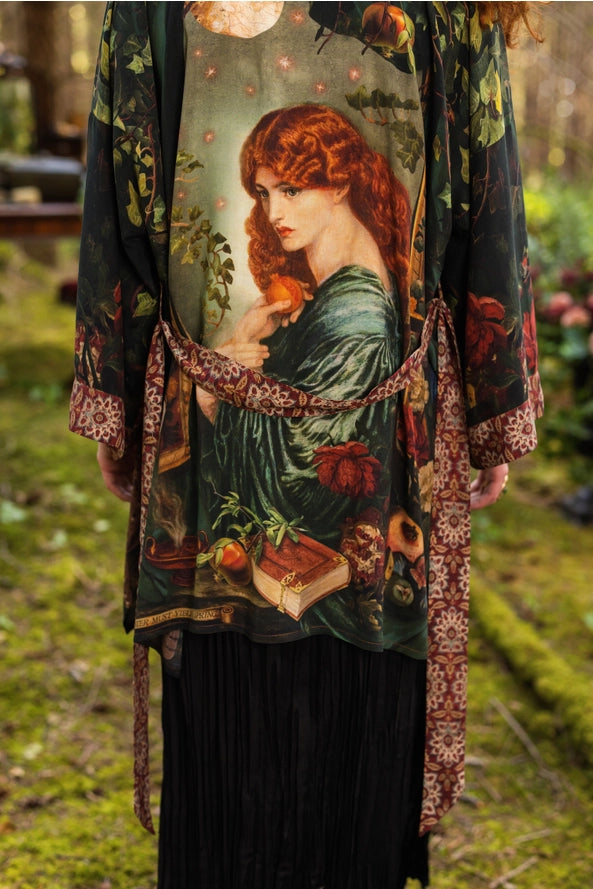 Solstice Matineé (mid-length) duster ft Persephone & Moon
