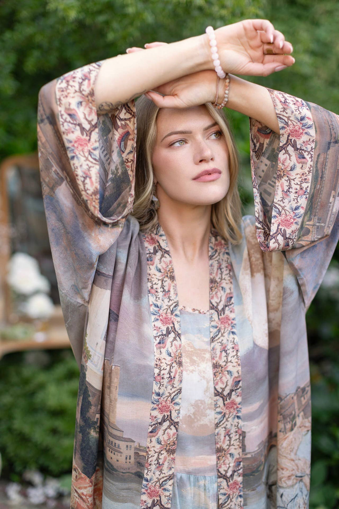 Imaginarium Opera Duster Kimono Robe with Moon long length