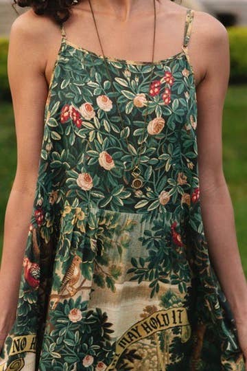 Wildheart Bohéme Long Maxi Slip Dress w/ Unicorn & Castle