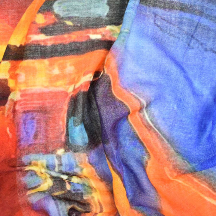 Hayes Urban Digital Print Wool Scarf