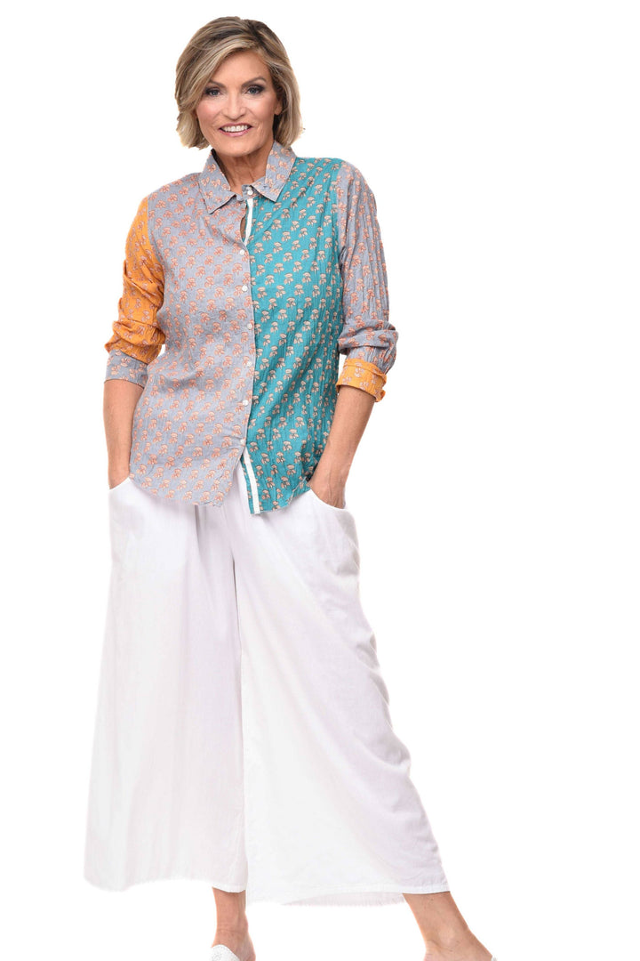 Gretchen Button Down in Gingko