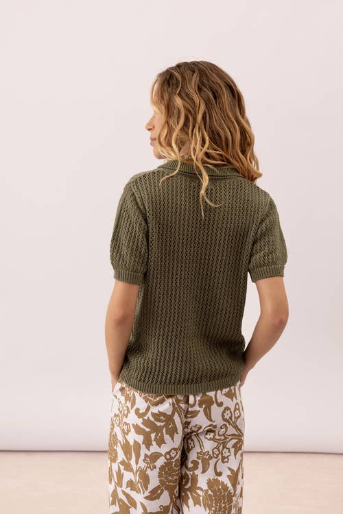 Knit Polo Shirt With Buttons