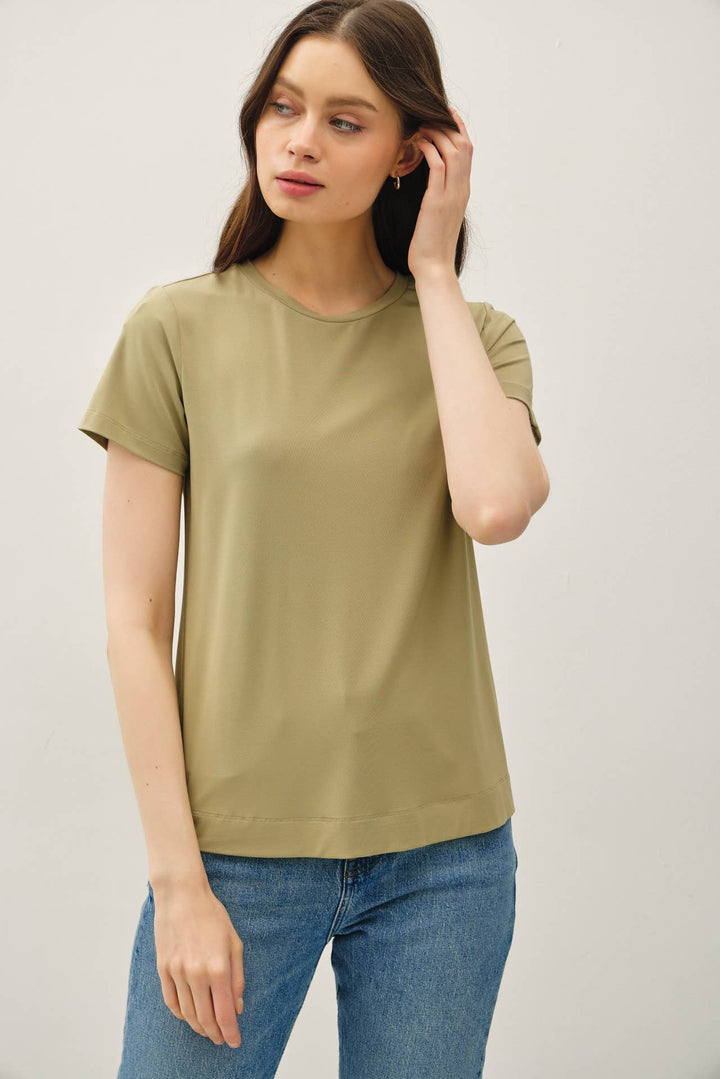 Bamboo/Modal Basic Round Neck T-Shirt