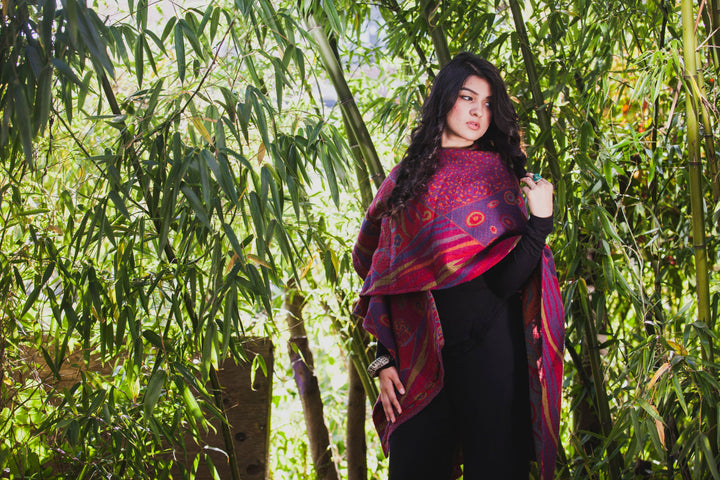 Poncho Cape~Fuchsia
