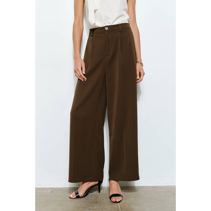 High Waist Tailored Wide-Leg Trousers