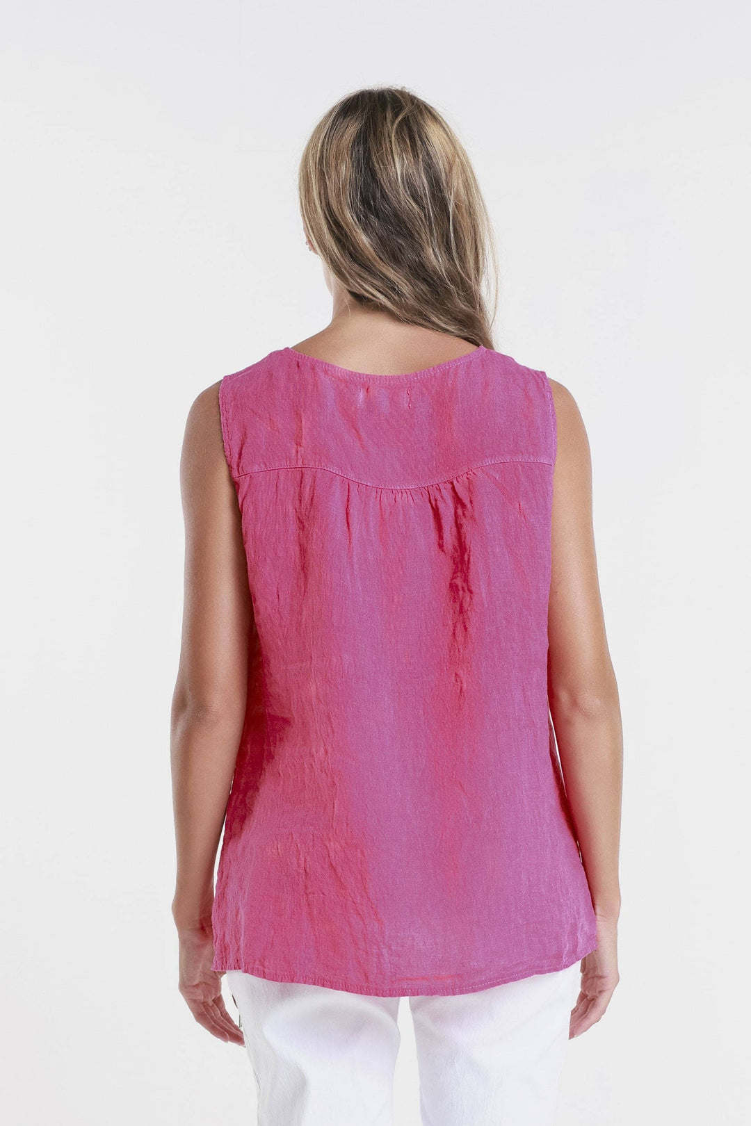 Cora Ring Detail Linen Tank