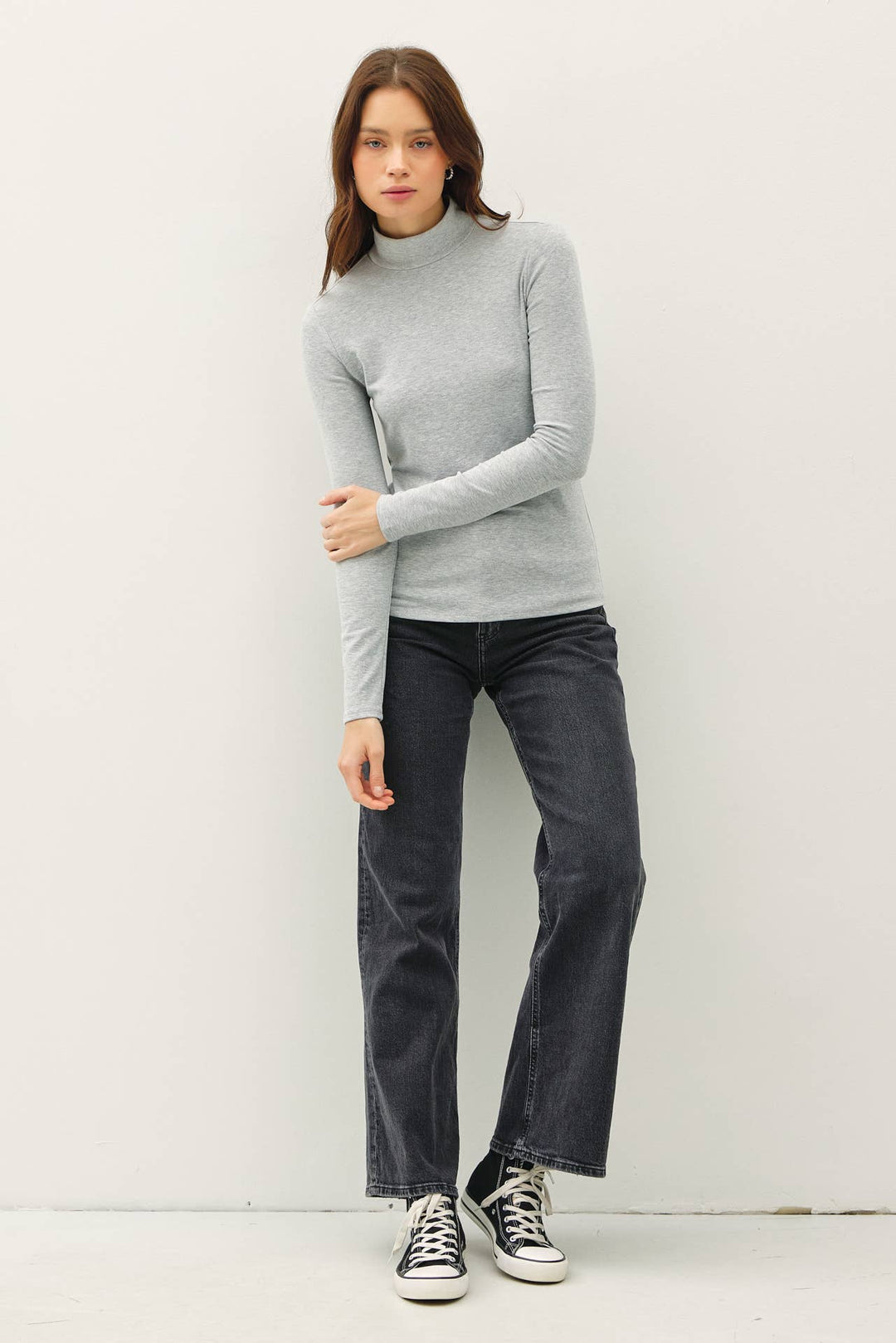 Turtleneck Knit Top