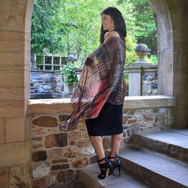 Speckled Wood Dotted Wool Scarf