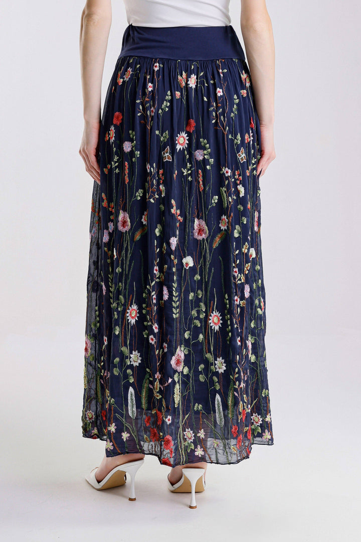 Sable Garden Silk Skirt