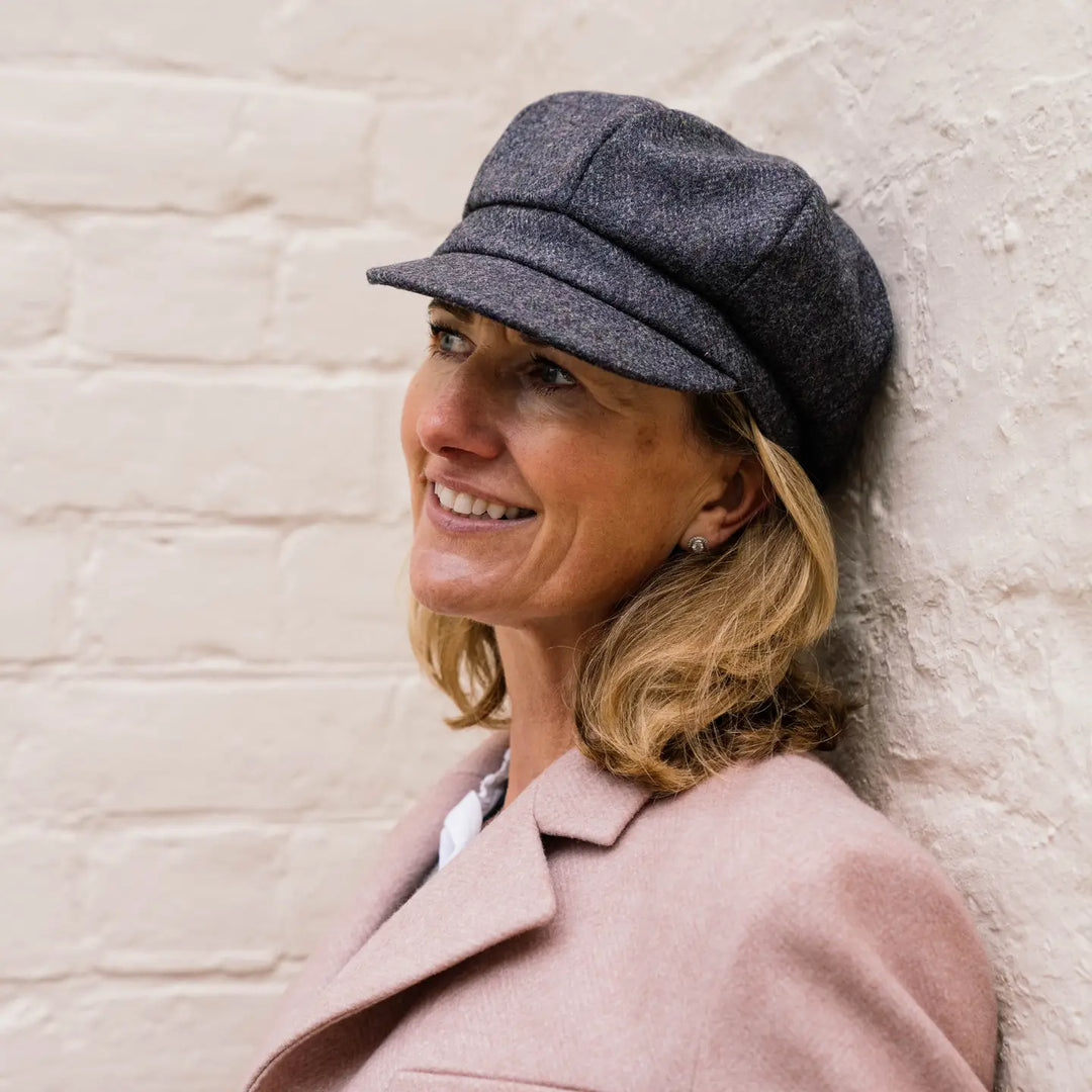 Tweed Wool Baker Boy Cap