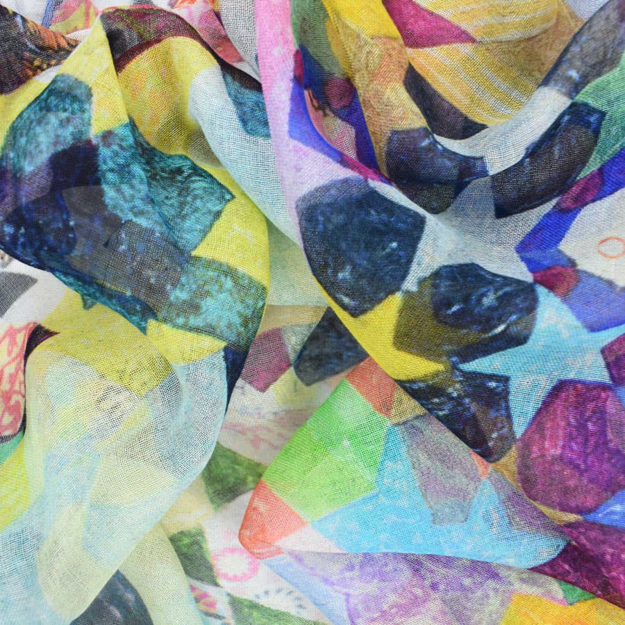 Jules Dotted Geo Square Scarf