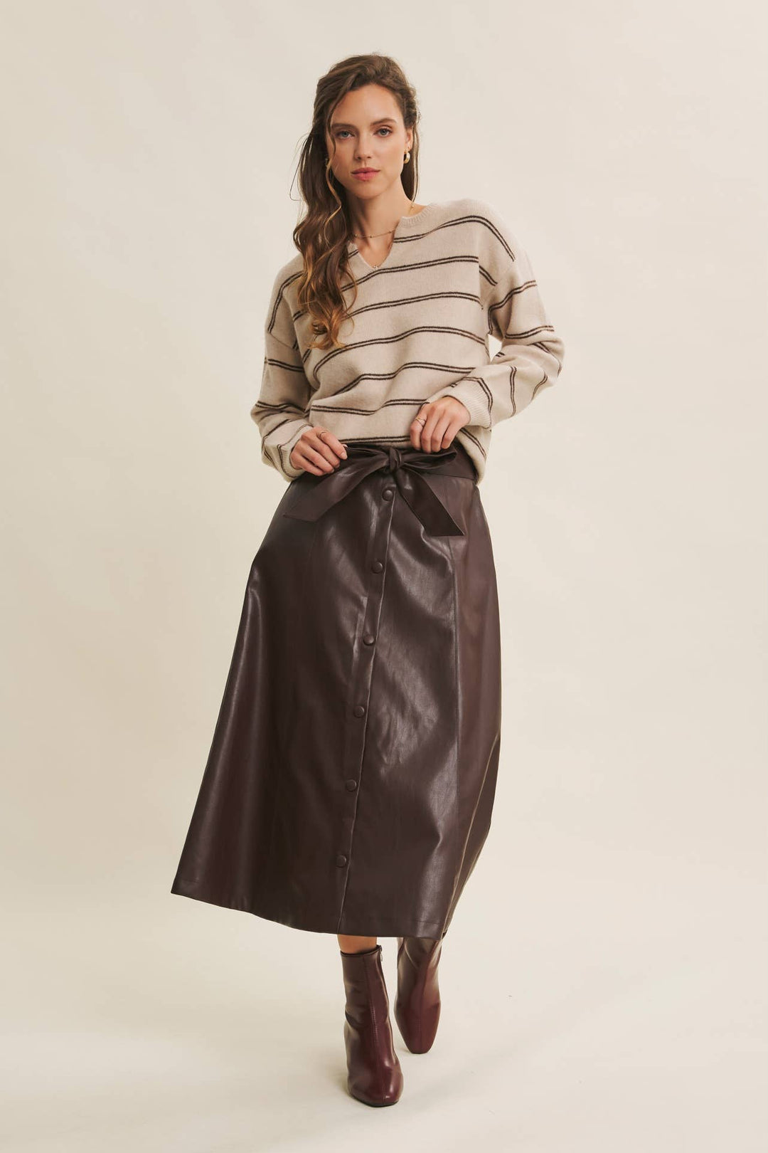 Eco-Conscious Stripe Oversized Easy Favorite Sweater Top