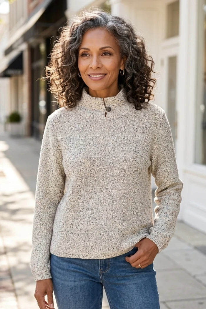 Speckle Knit Frost and Found Pullover