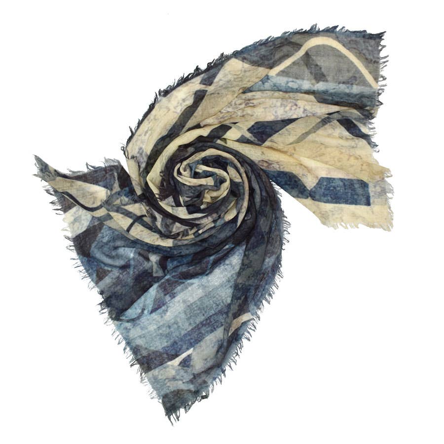 Ransom Modern Geo Wool Blend Scarf