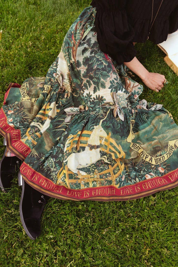 Wildheart Atelier Skirt w/ Pockets, Tassles & Unicorn