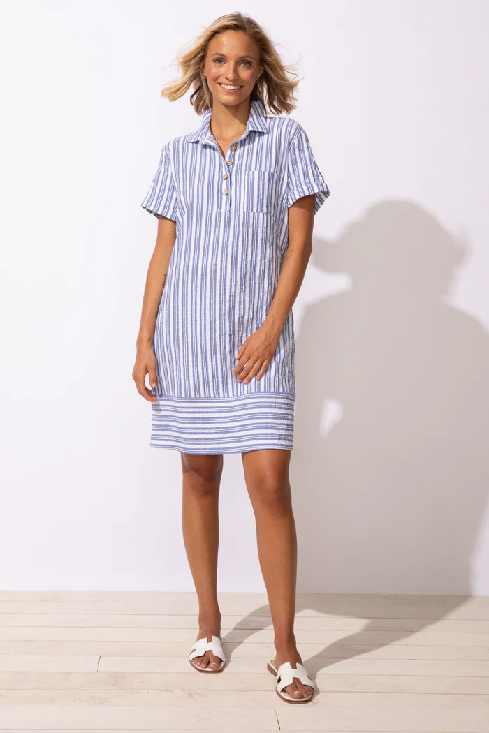 Seaport Stripe Shirt Dress