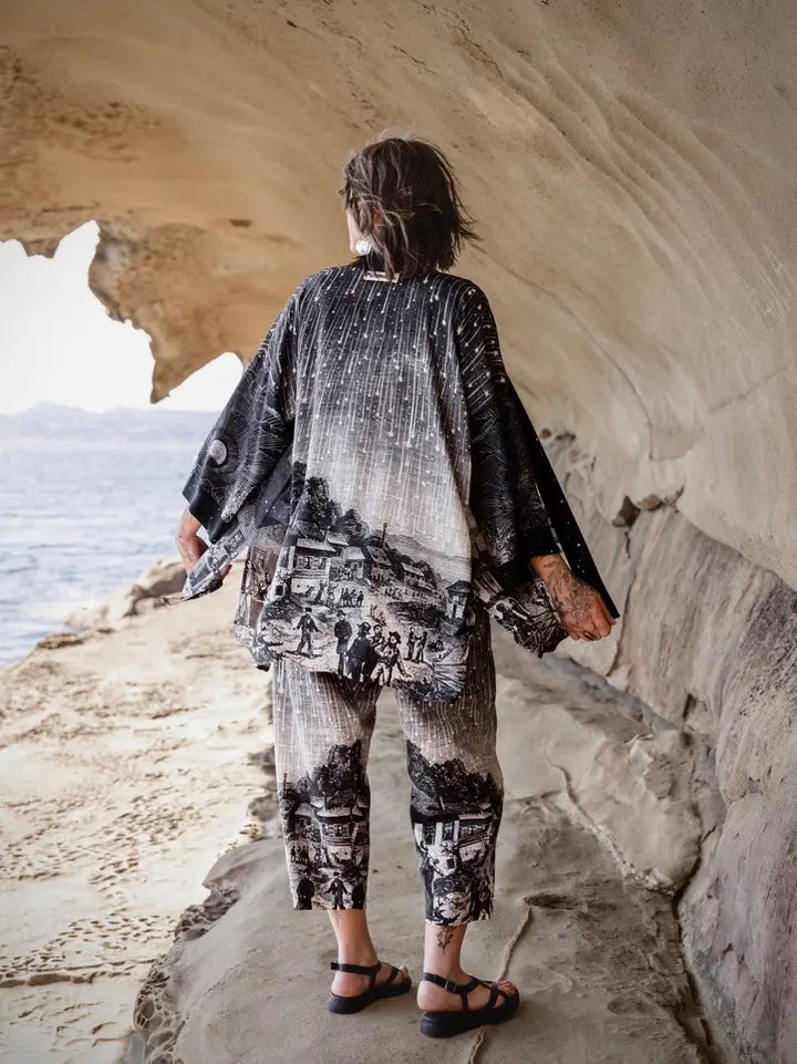 The Stargazer Matineé Duster (mid-length) w/ Celestial Print