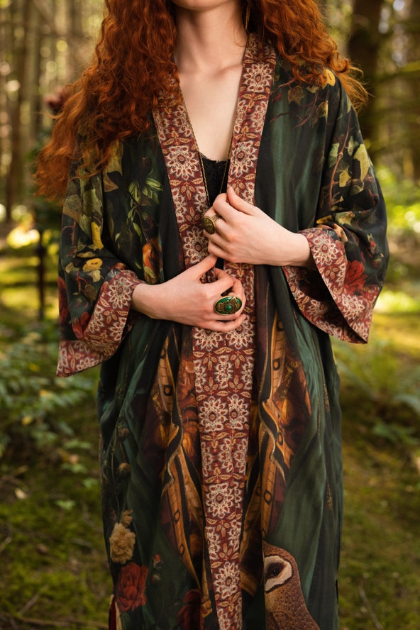 Solstice Opera Duster Kimono Robe ft. Persephone, Moon & Owl