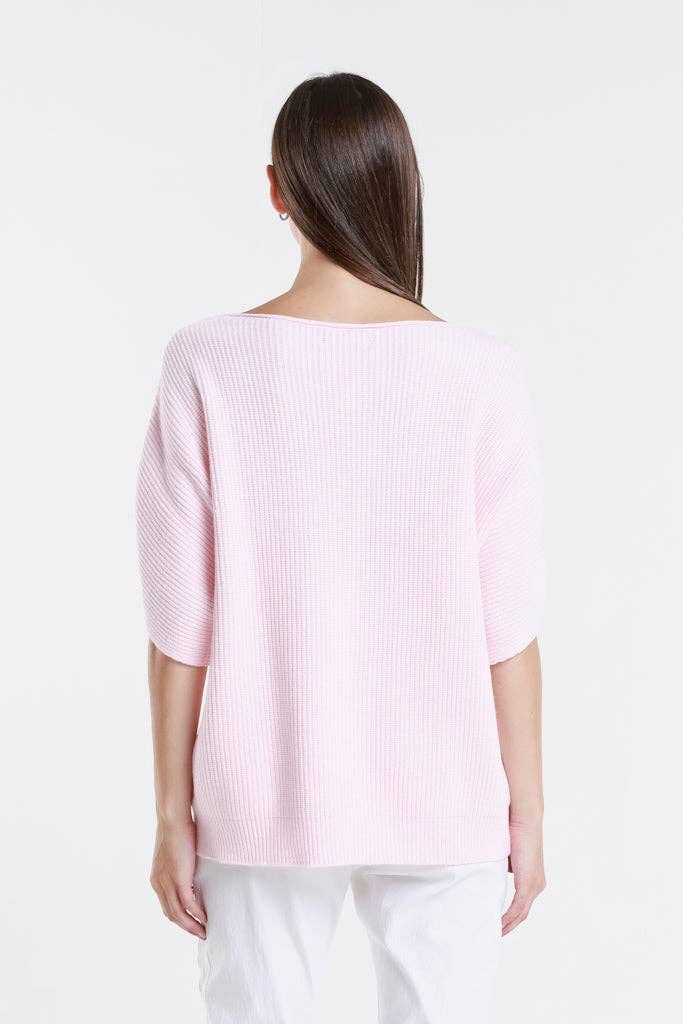 Colleen Seriously Soft SS Crew Ribbed Sweater