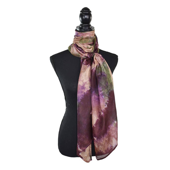 Calypso Tie Dyed Silk Scarf Handmade