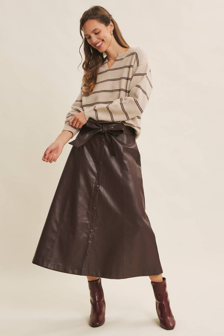 Eco-Conscious Stripe Oversized Easy Favorite Sweater Top