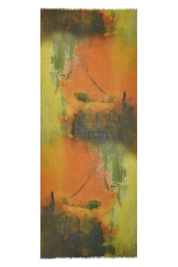 Landry Abstract Cotton Blend Scarf