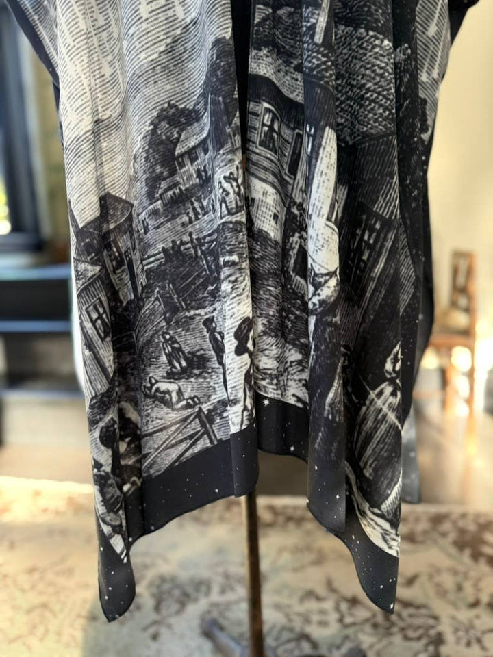 The Stargazer Goddess Duster Kimono w/ Celestial Print