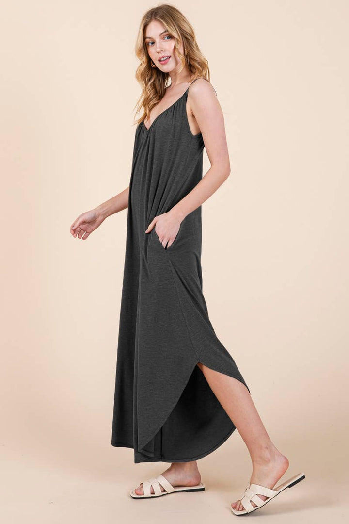 Plus Size Solid Jumper with Pockets