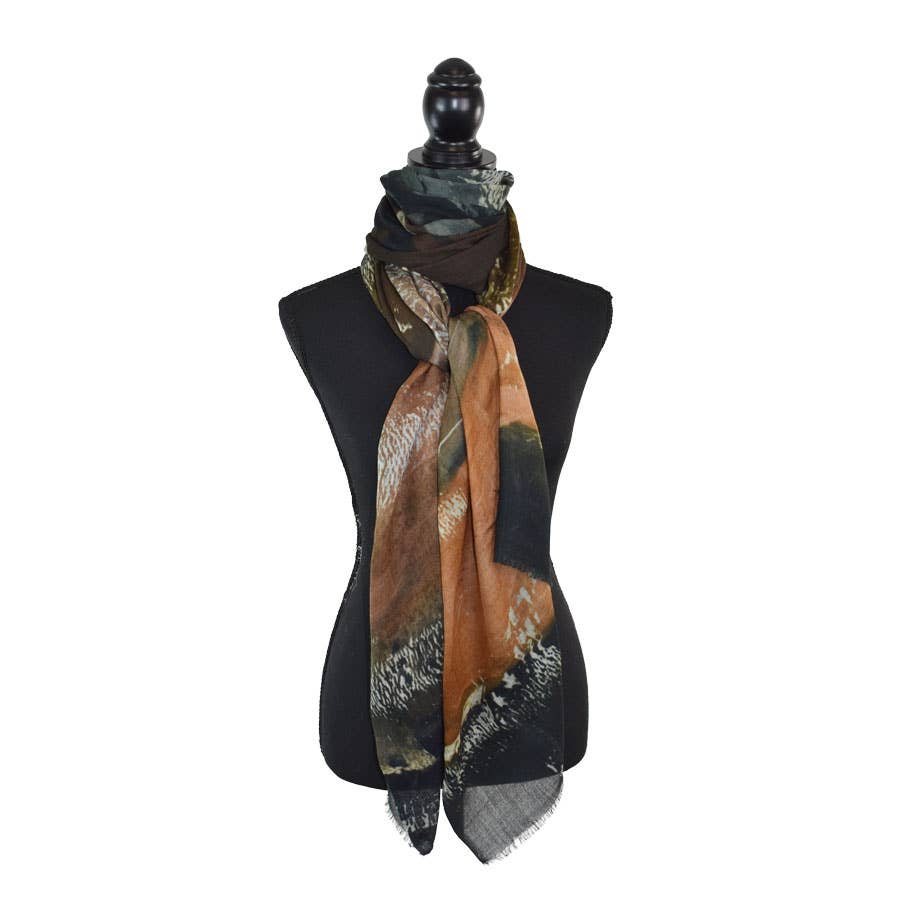 Brynlee Brushstroke Fine Wool Scarf