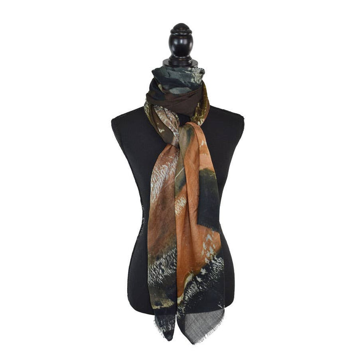 Brynlee Brushstroke Fine Wool Scarf